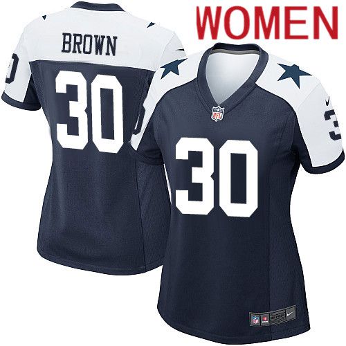 Women Dallas Cowboys #30 Anthony Brown Nike Navy Alternate Game Team NFL Jersey->women nfl jersey->Women Jersey